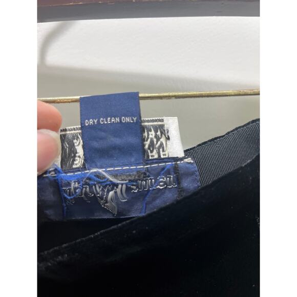 Ralph Lauren Vintage Black Velvet Knee Length Pencil Skirt Sz 10 - Picture 4 of 7